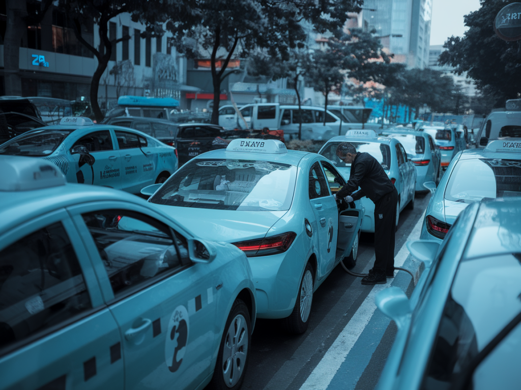 Can modular battery swap hubs make electric taxi fleets profitable in congested city centers?