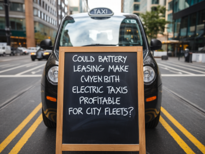 Could battery leasing make electric taxis profitable for city fleets